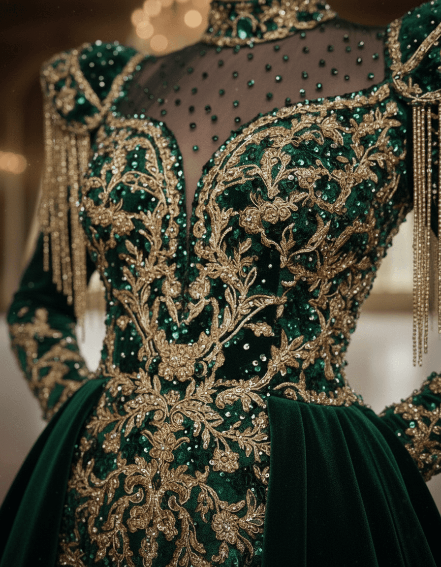 Master artisan Ari working on glass bead embellishment